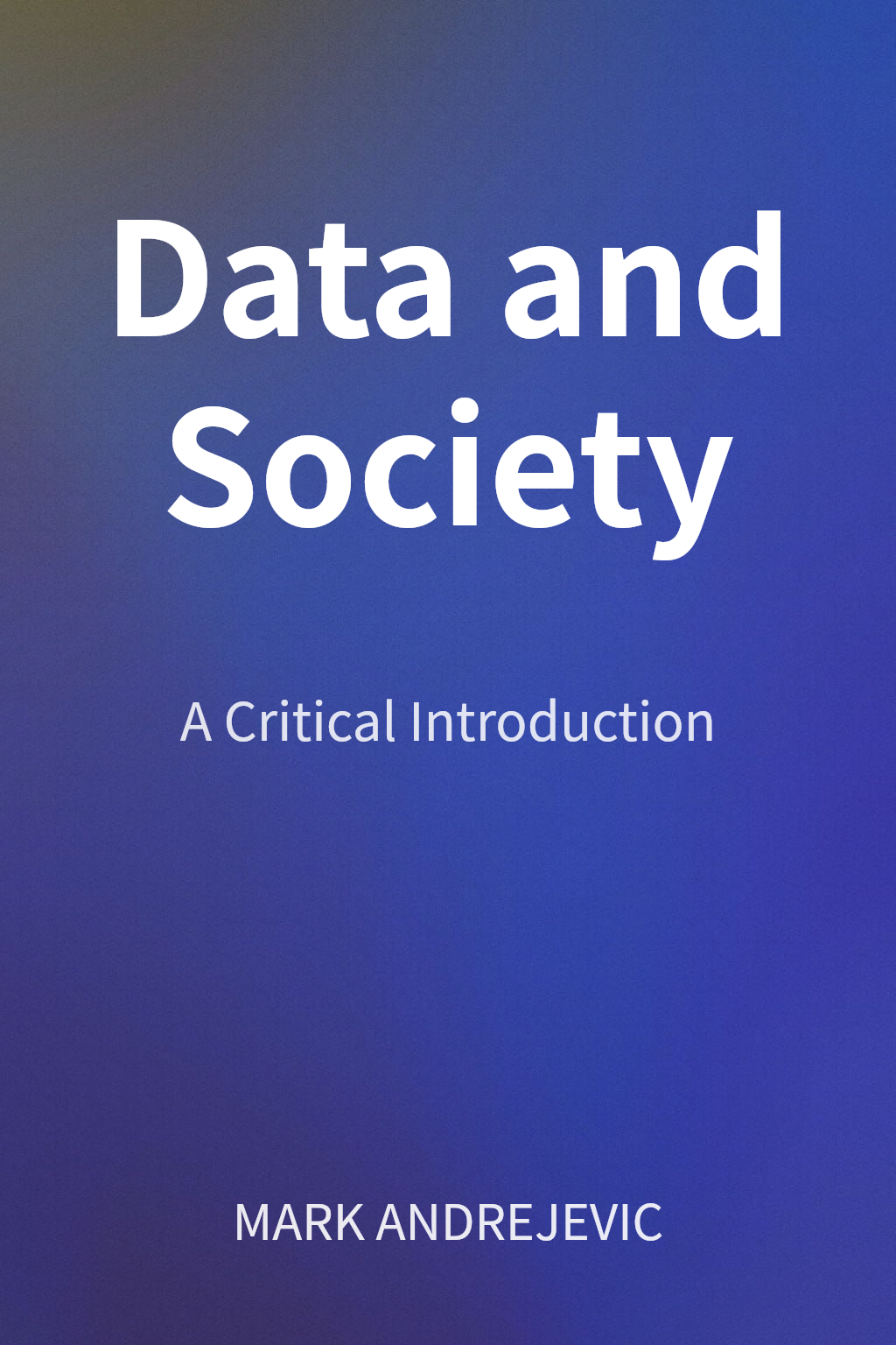 Data and Society cover
