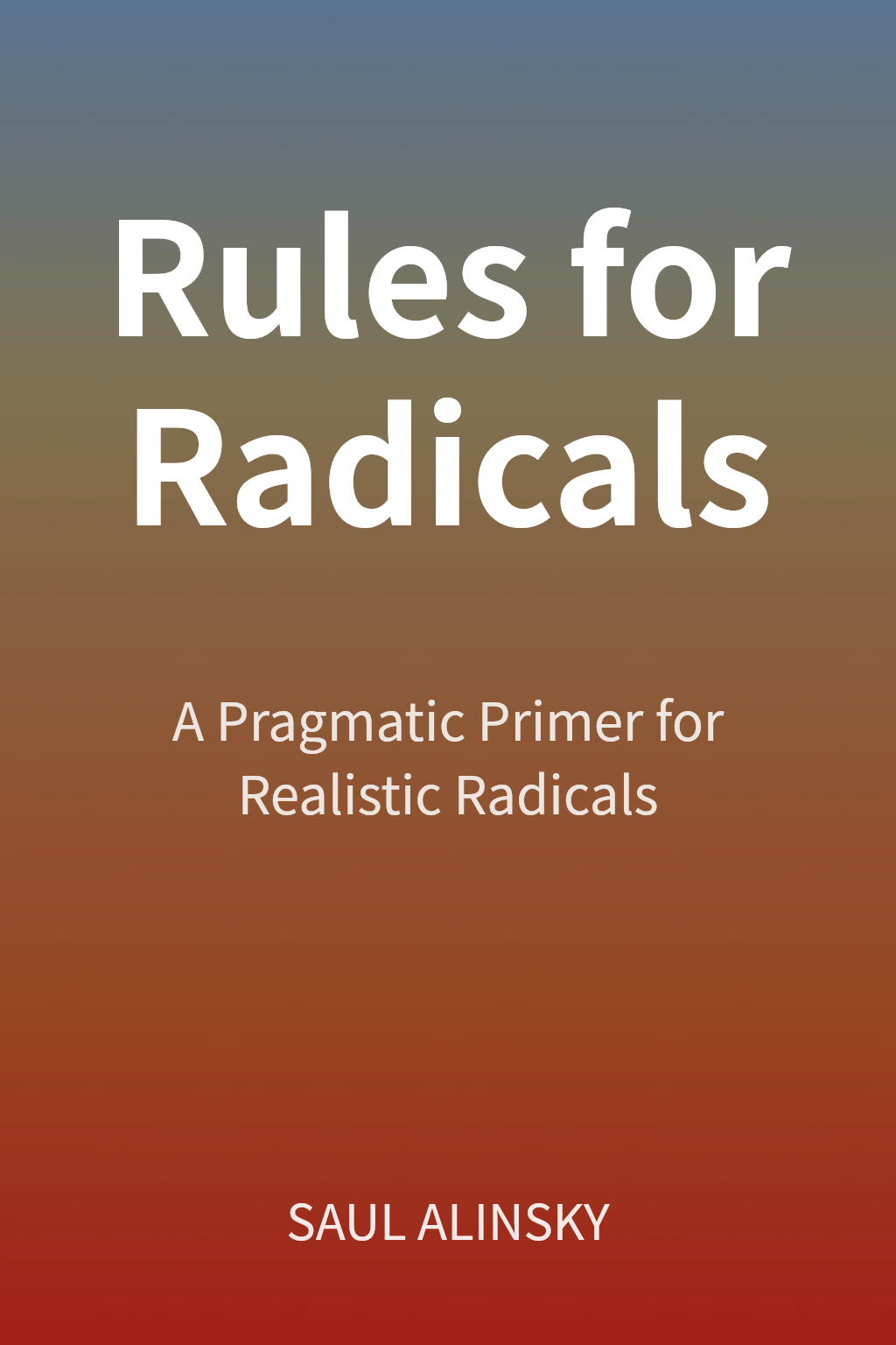 Rules for Radicals cover