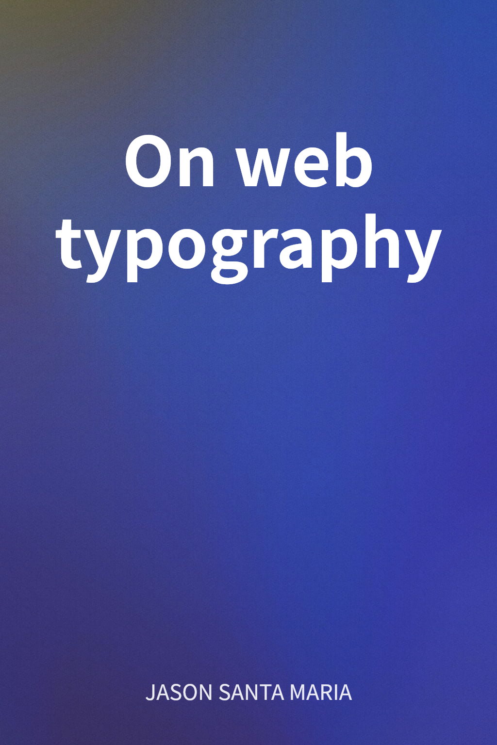On web typography cover