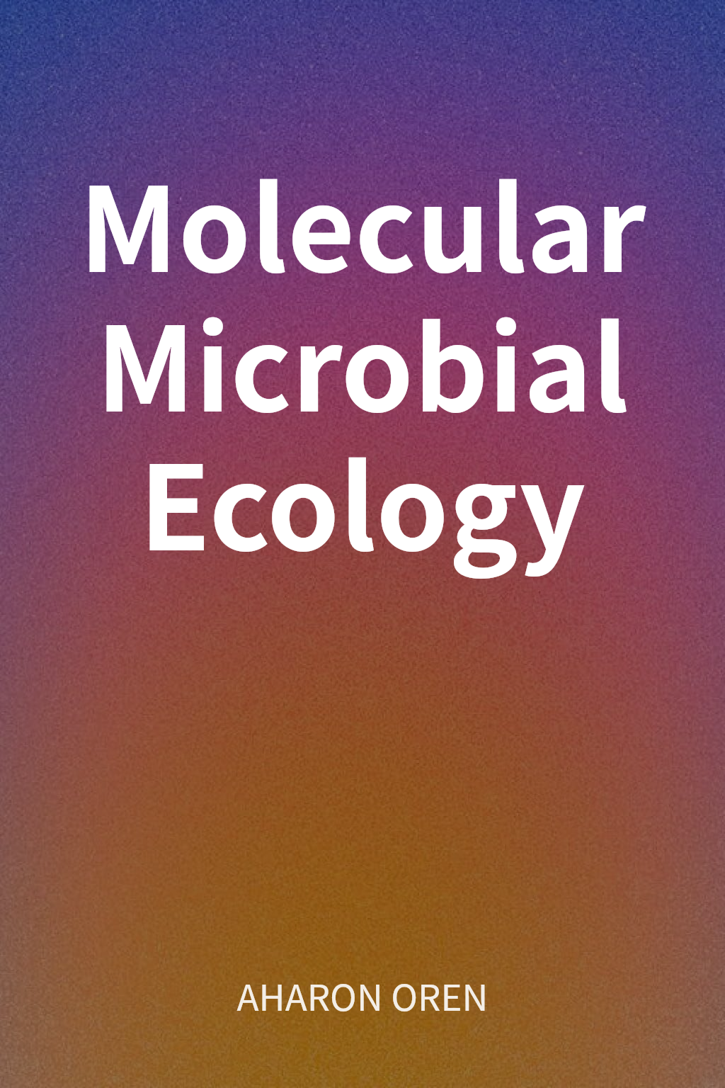 Molecular Microbial Ecology cover