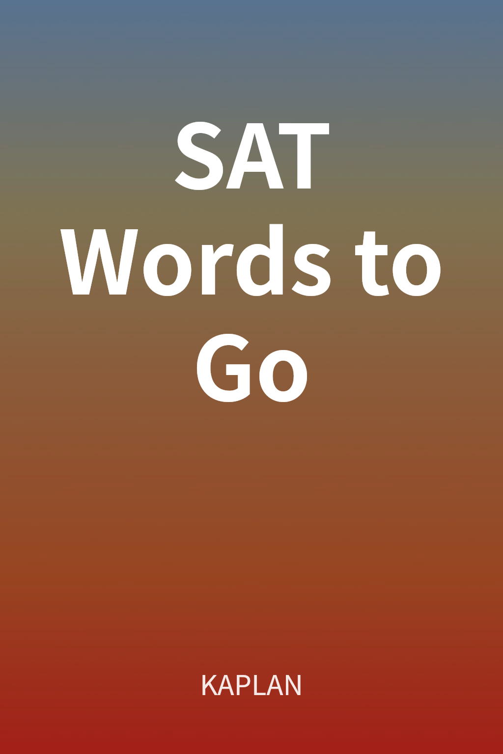 SAT Words to Go cover