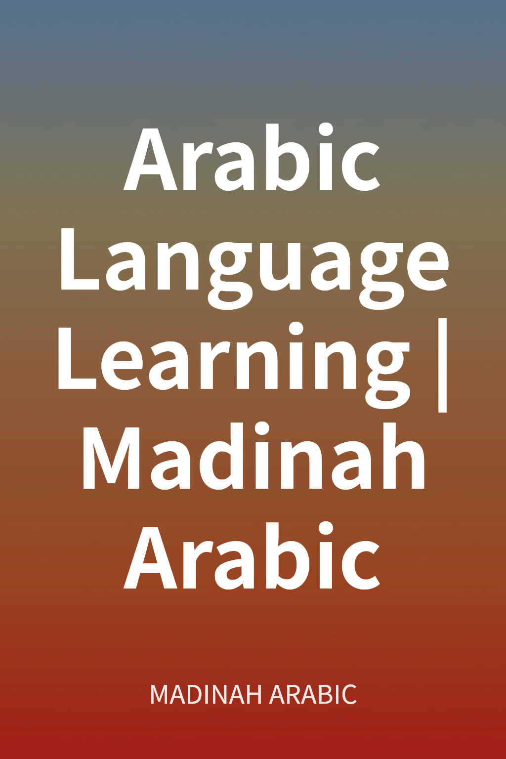 Arabic Language Learning | Madinah Arabic cover