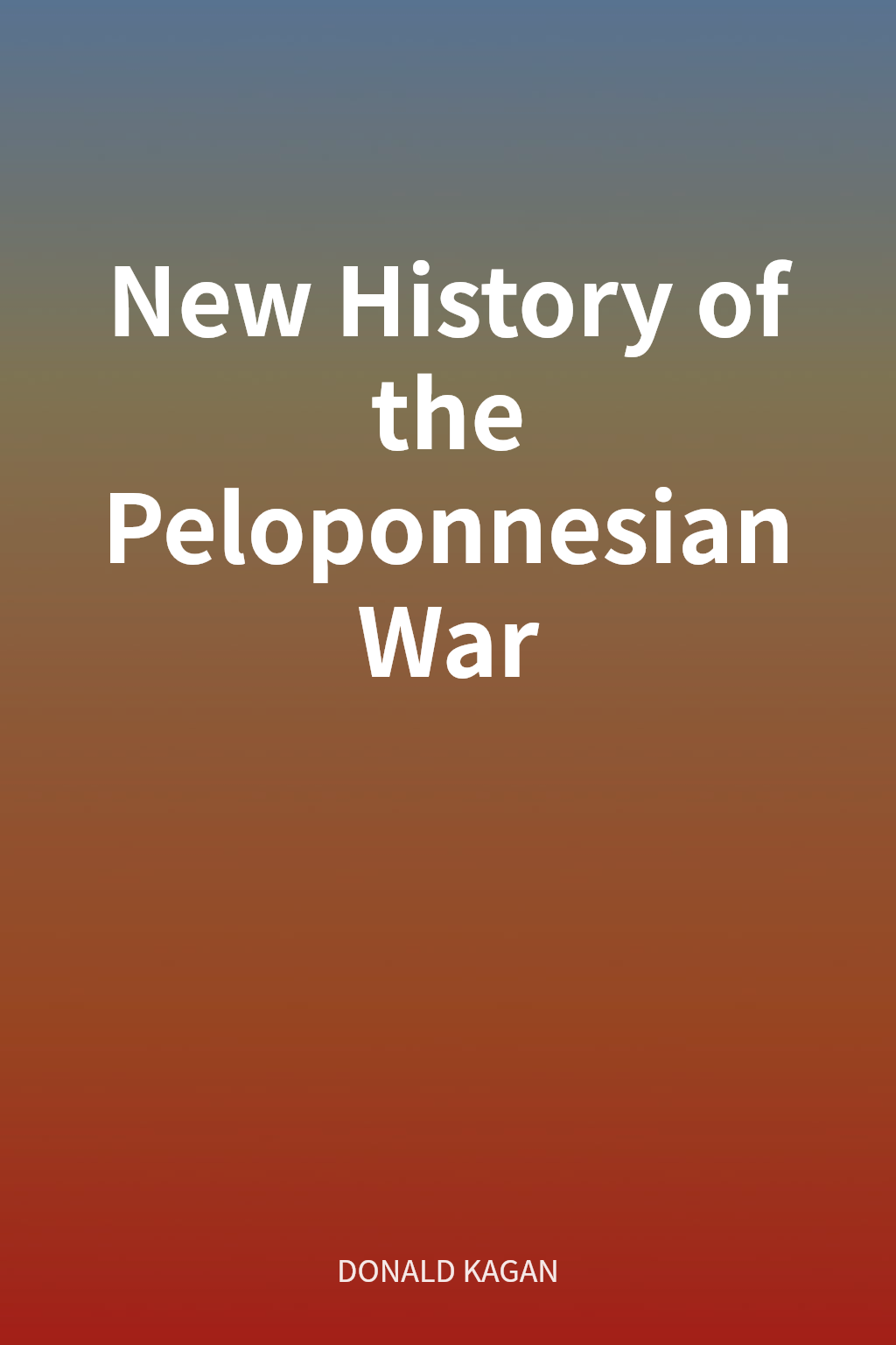 New History of the Peloponnesian War cover