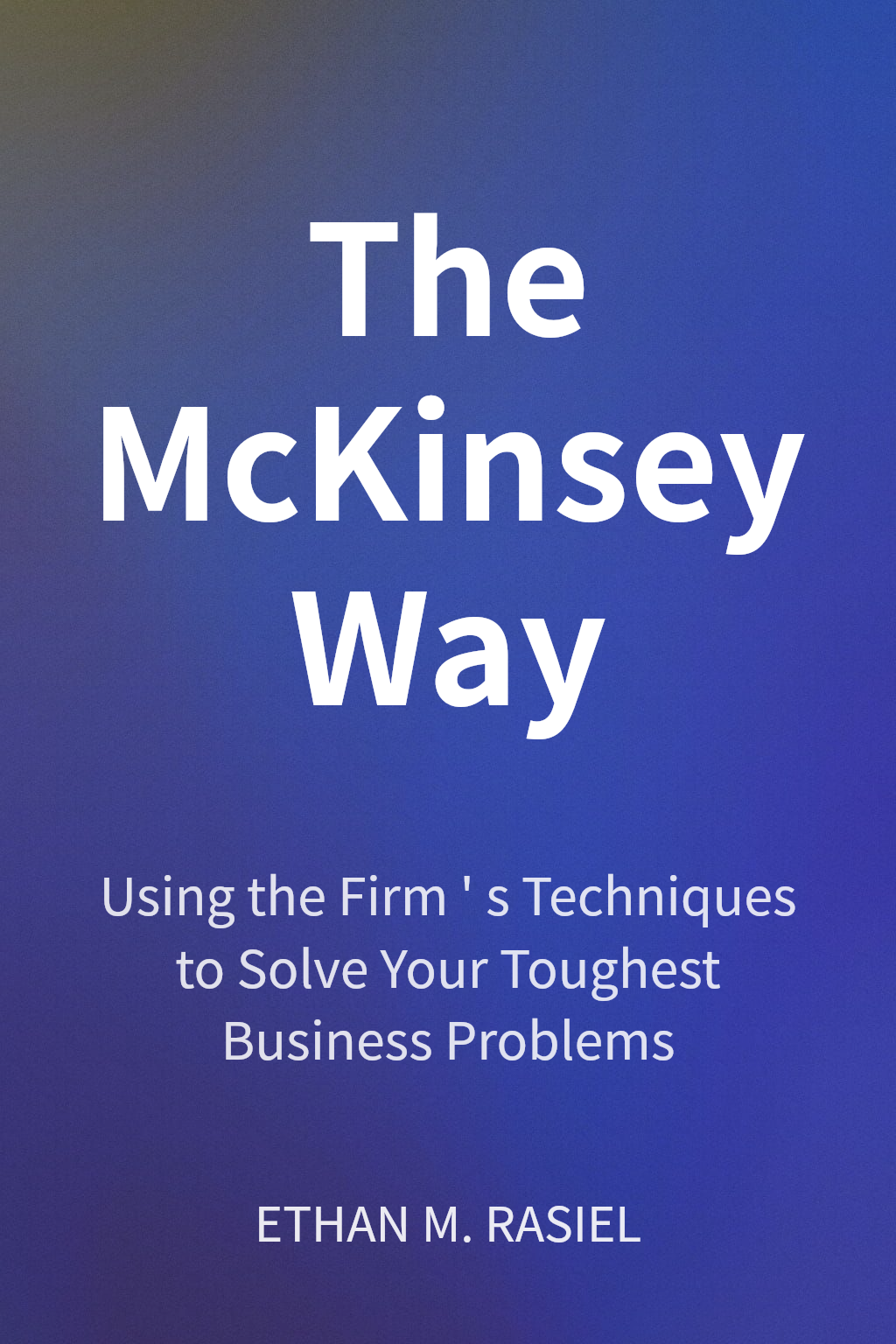 The McKinsey Way cover