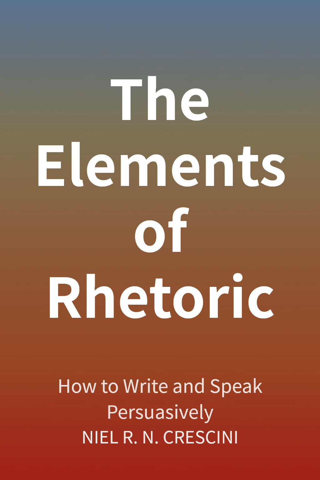 The Elements of Rhetoric cover