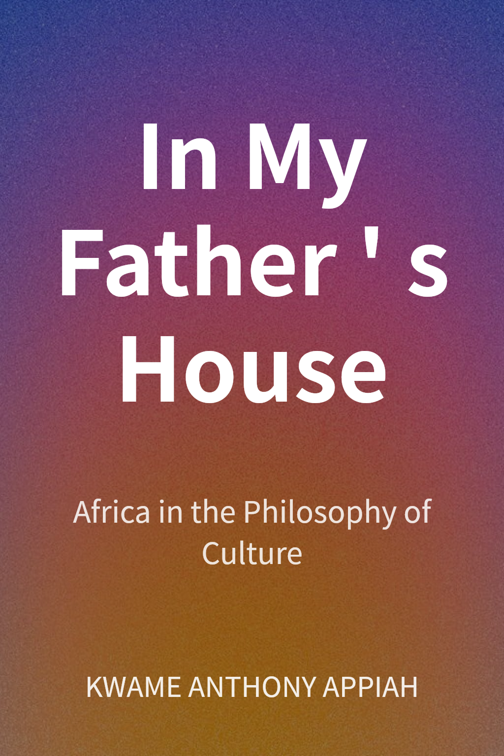 In My Father's House cover
