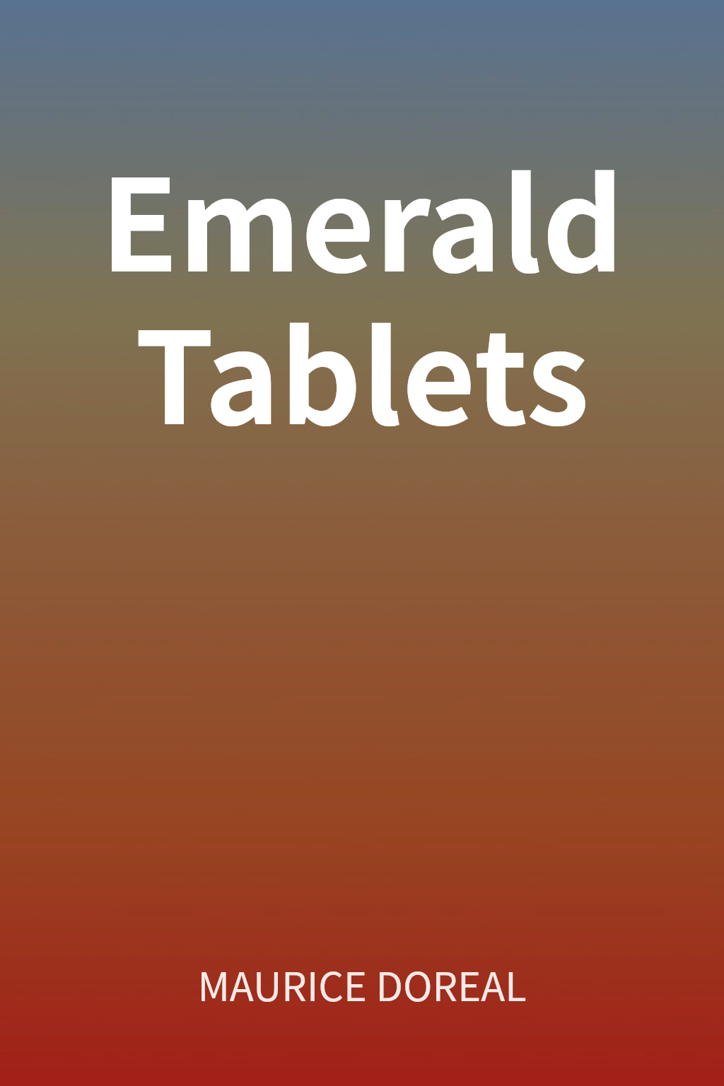 Emerald Tablets cover