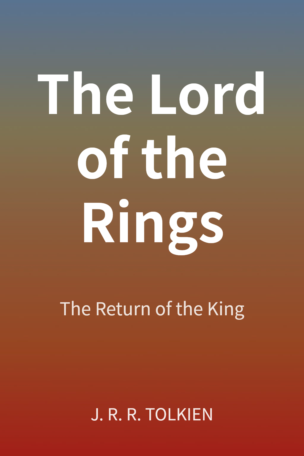 The Lord of the Rings cover