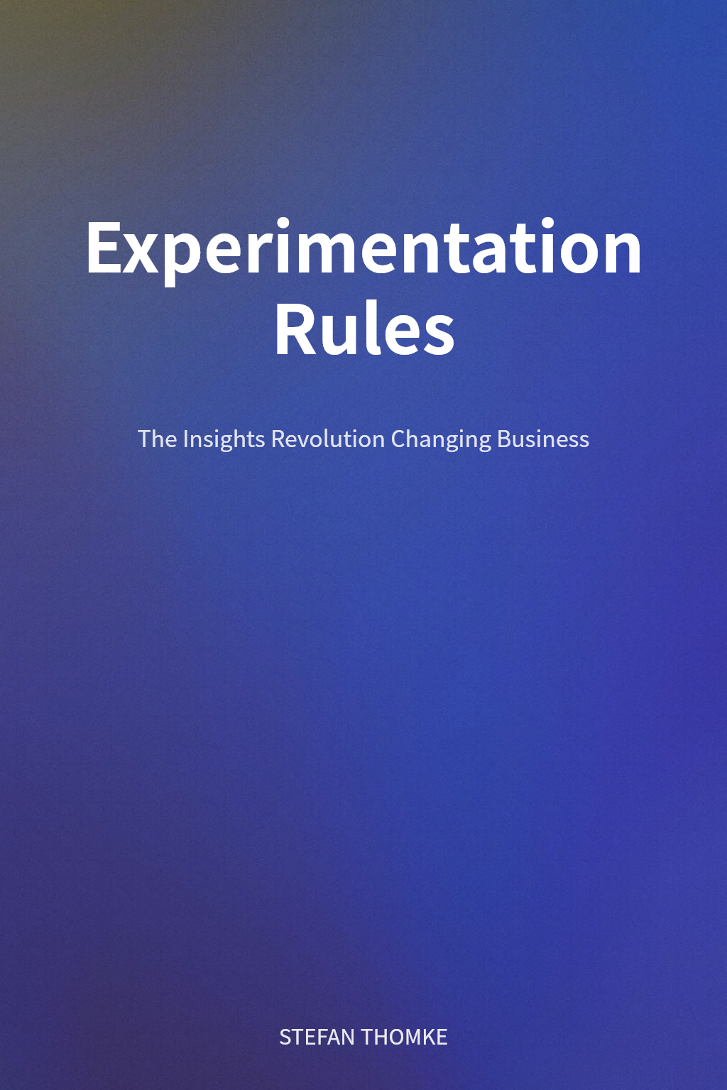 Experimentation Rules cover
