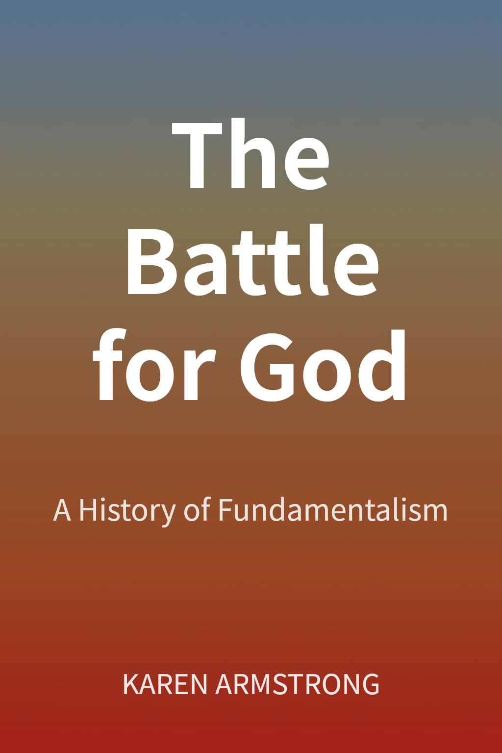 The Battle for God cover