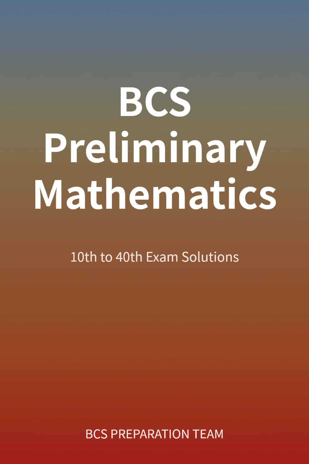 BCS Preliminary Mathematics cover