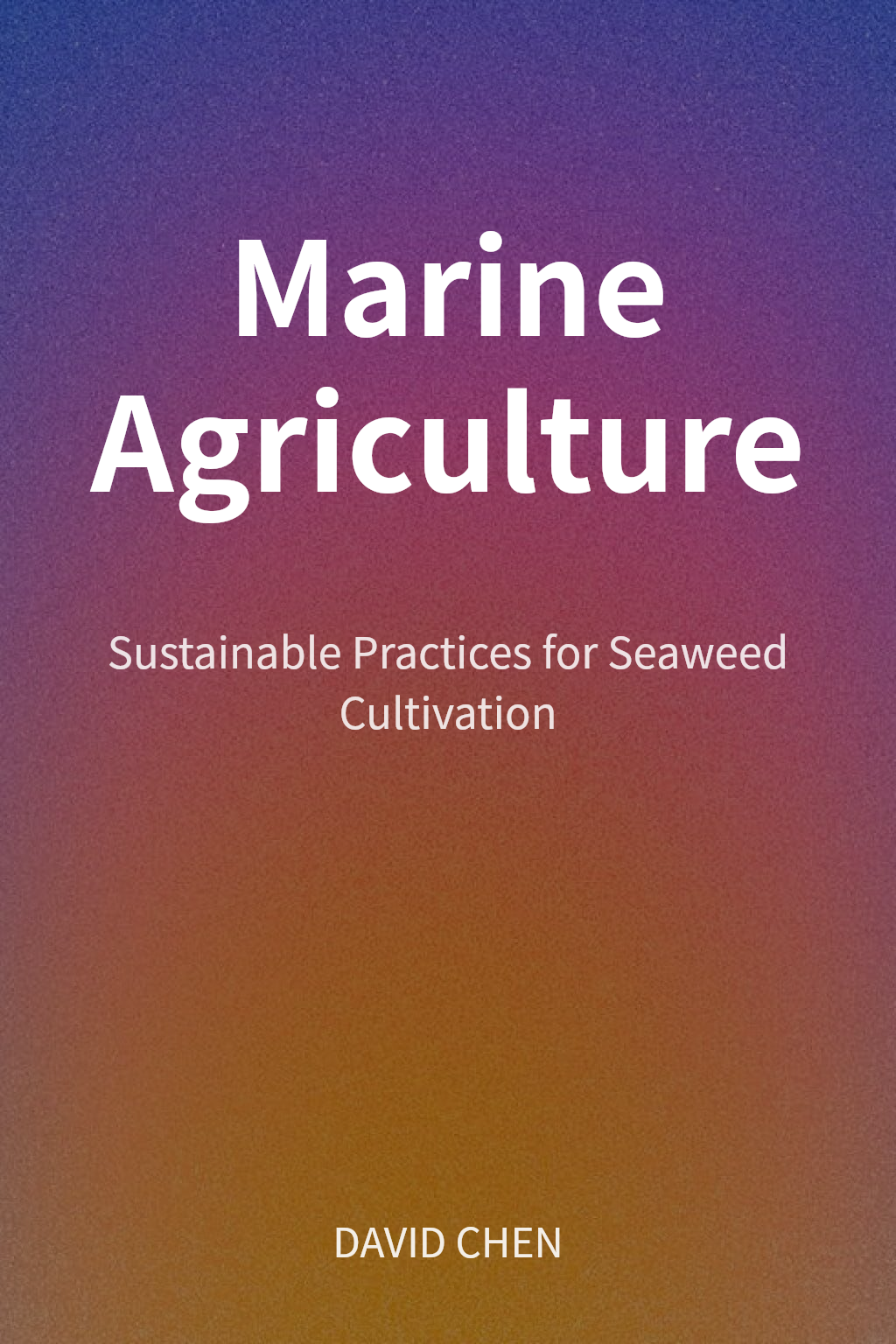 Marine Agriculture cover