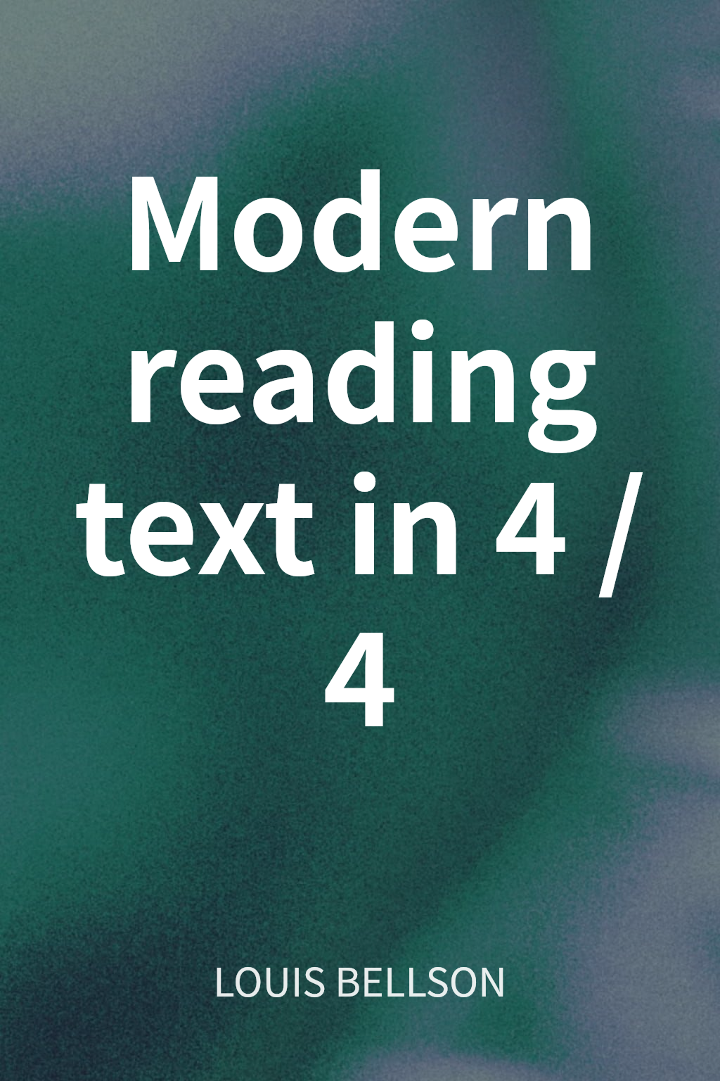Modern reading text in 4/4 cover