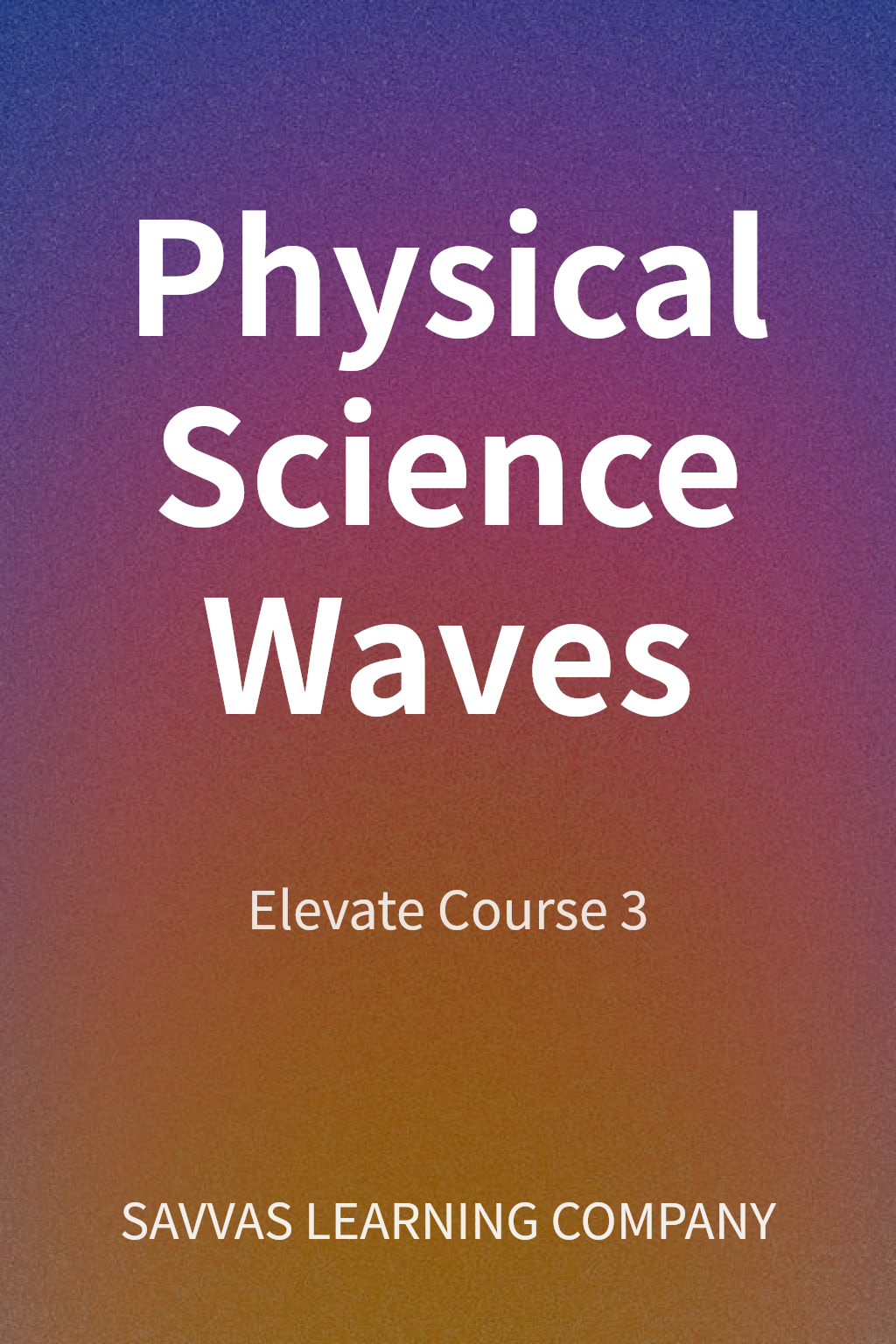 Physical Science Waves cover