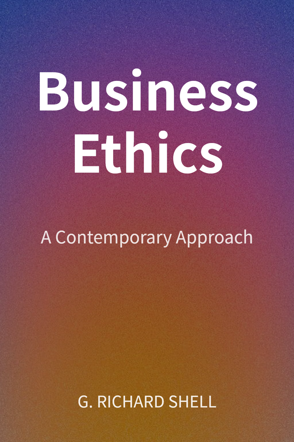 Business Ethics cover