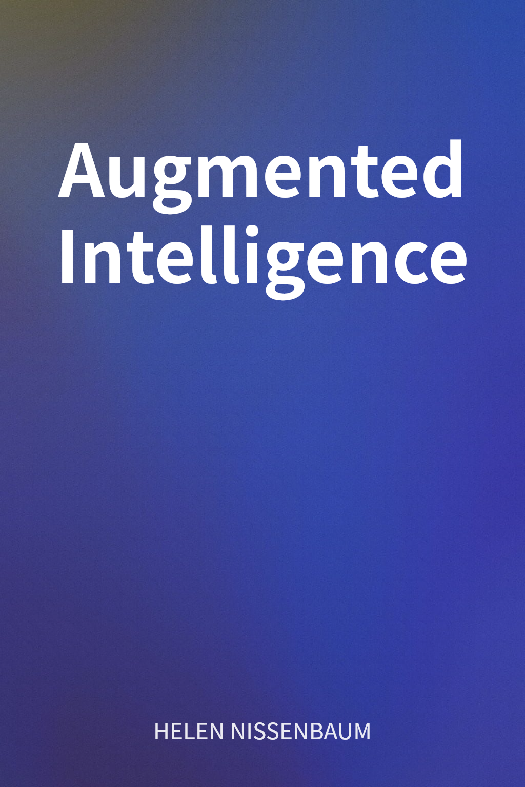 Augmented Intelligence cover