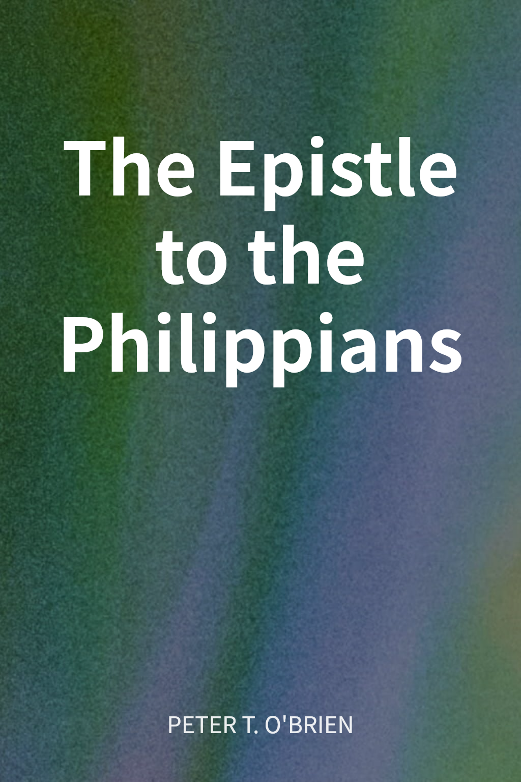 The Epistle to the Philippians cover