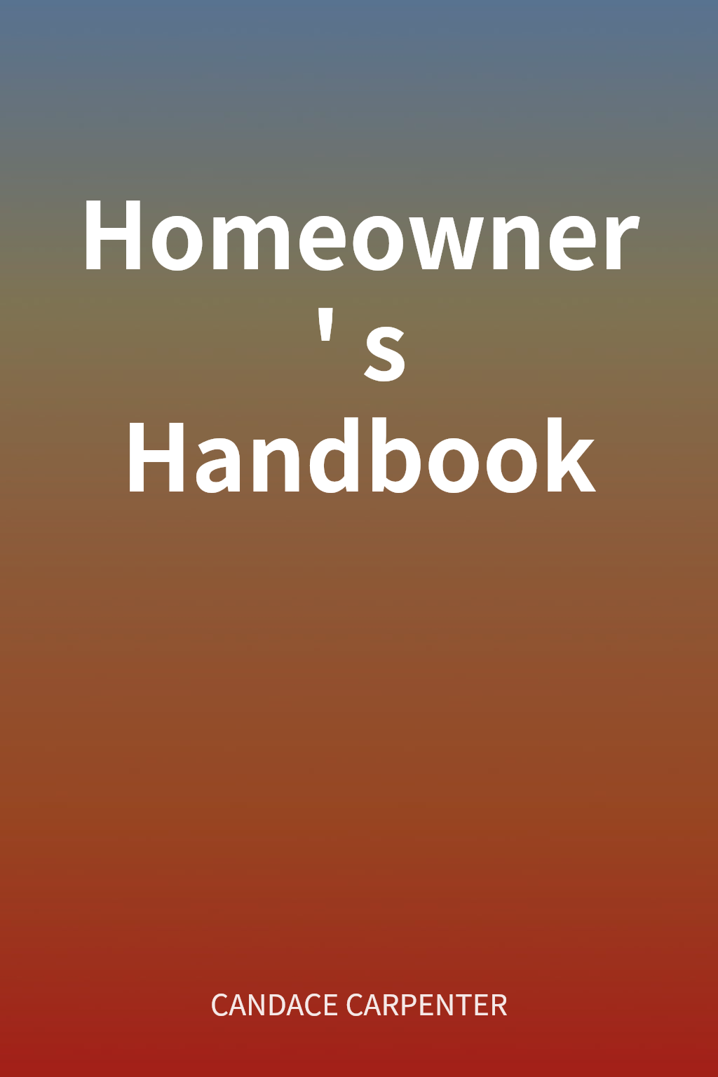 Homeowner's Handbook cover