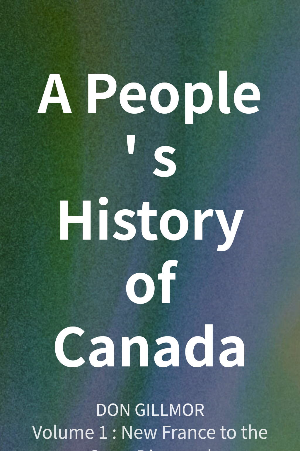 A People's History of Canada cover