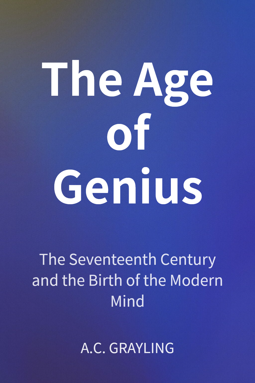 The Age of Genius cover