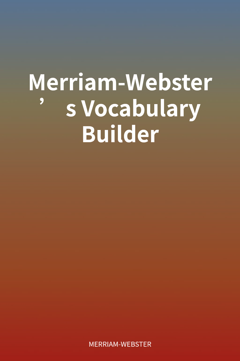Merriam-Webster’s Vocabulary Builder cover