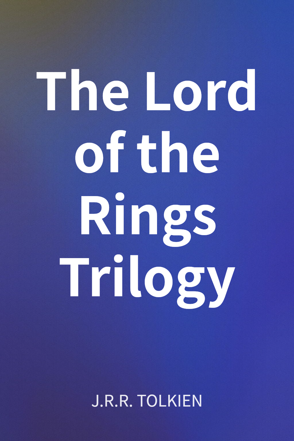 The Lord of the Rings Trilogy cover