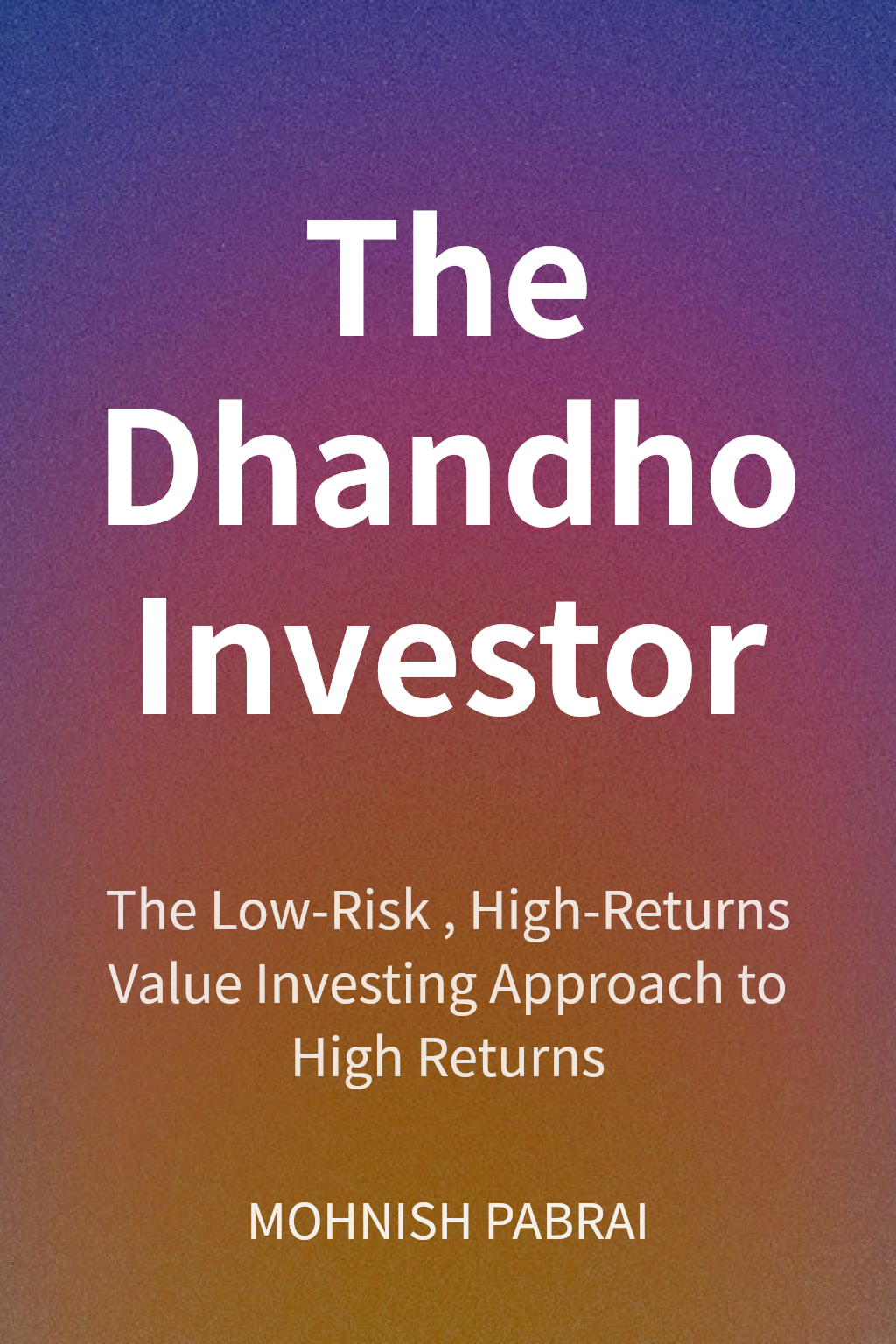 The Dhandho Investor cover
