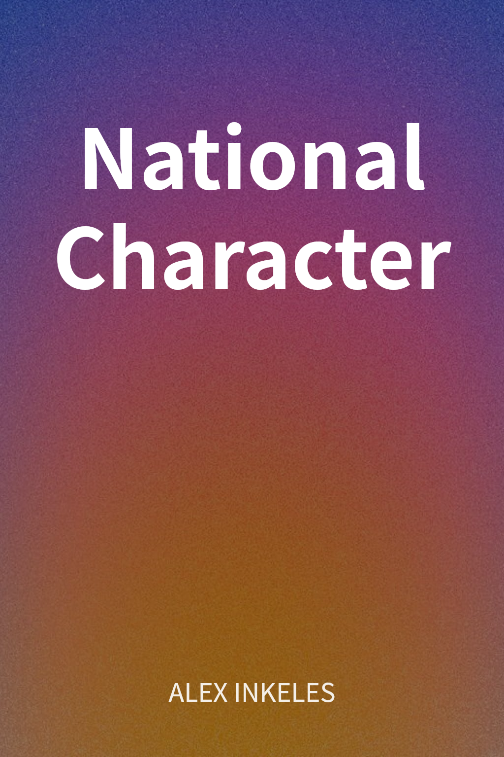 National Character cover