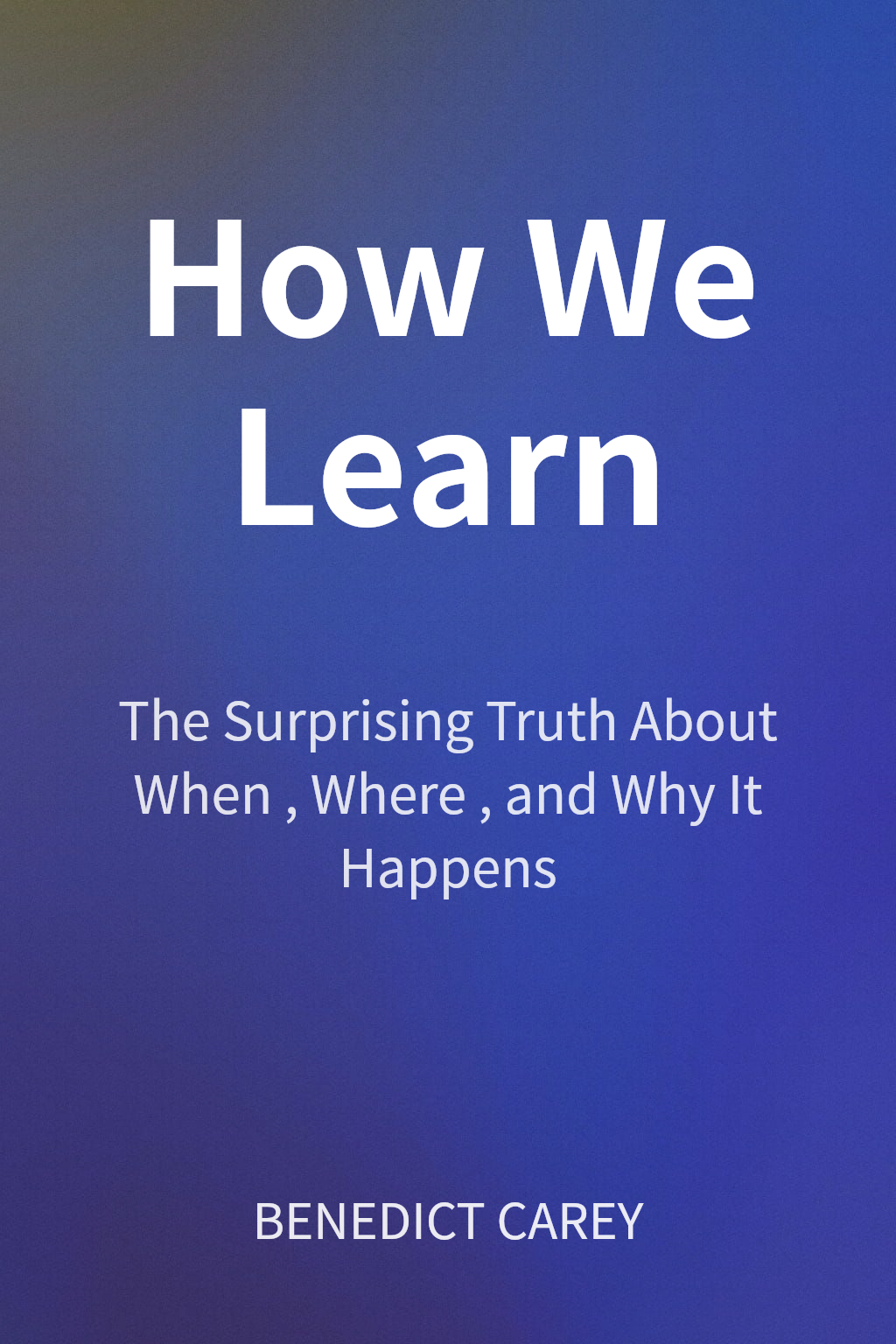 How We Learn cover