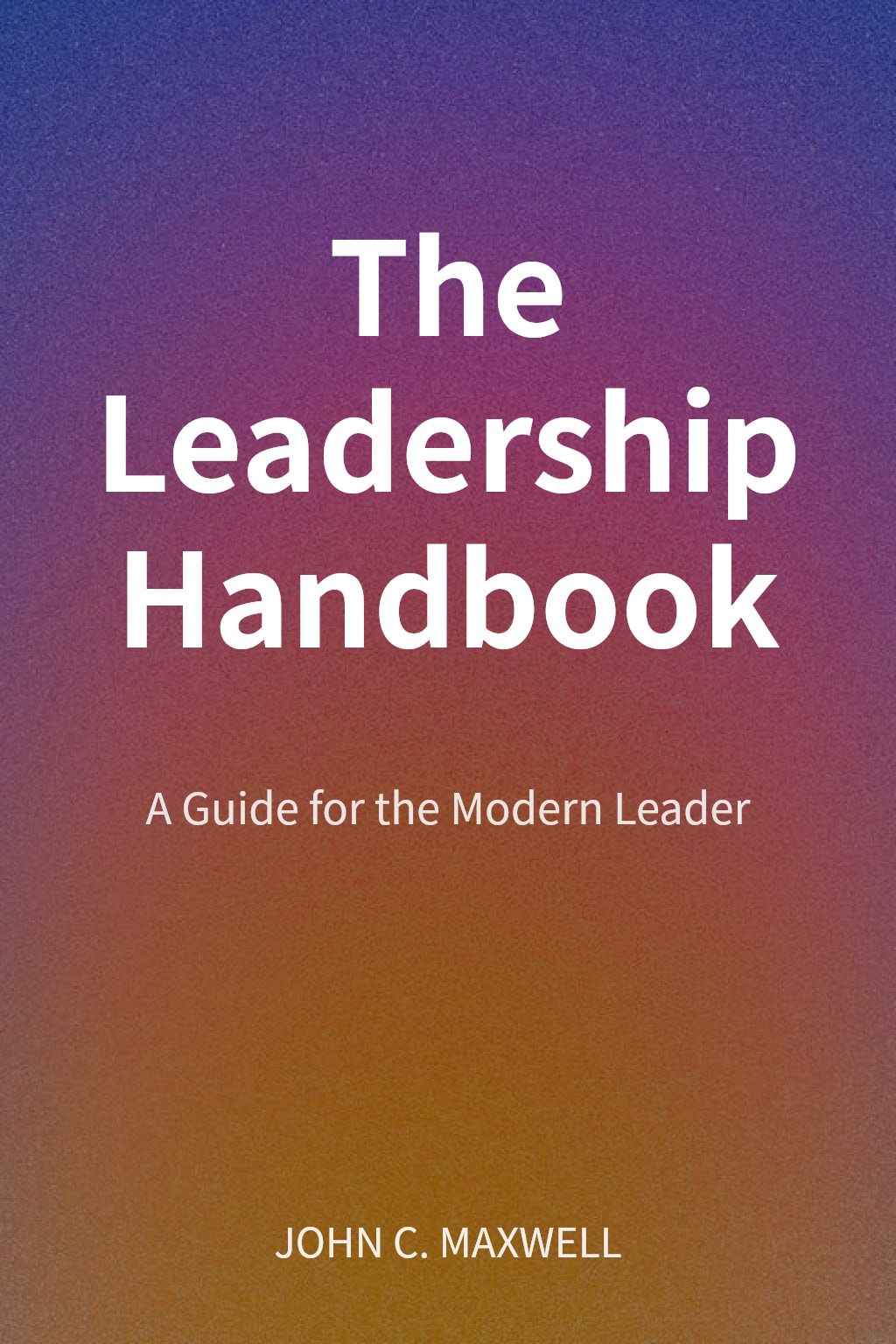 The Leadership Handbook cover