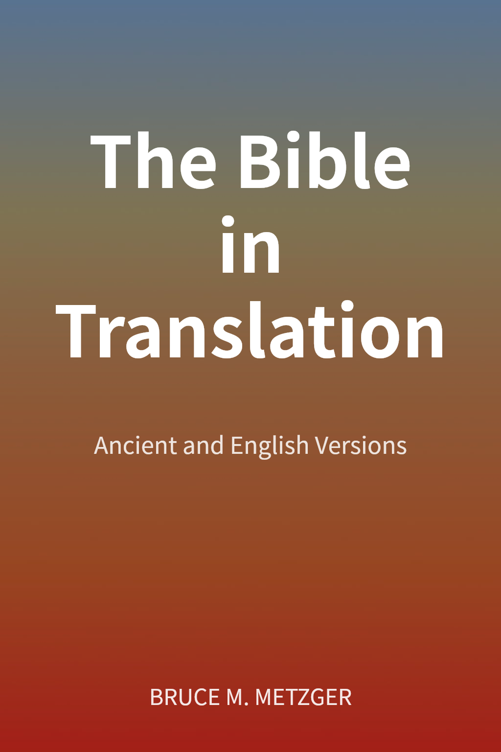 The Bible in Translation cover