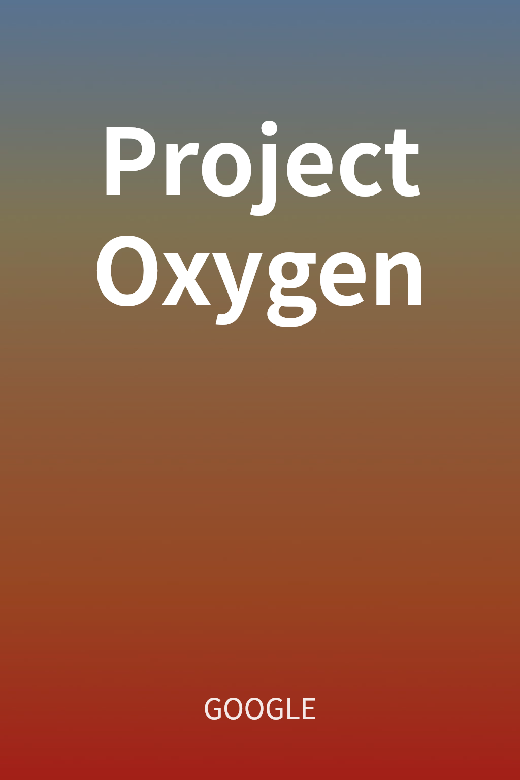 Project Oxygen cover