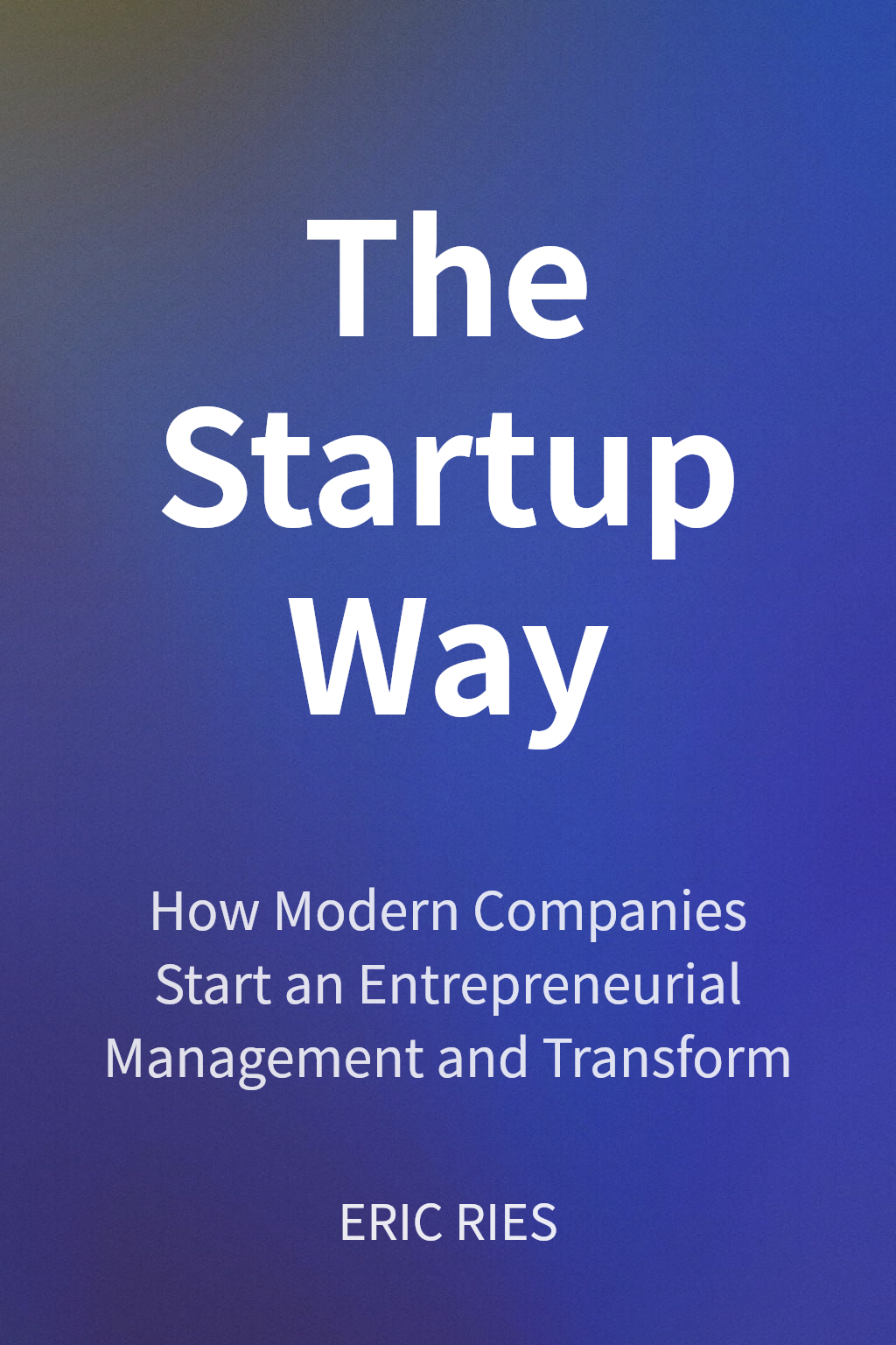The Startup Way cover
