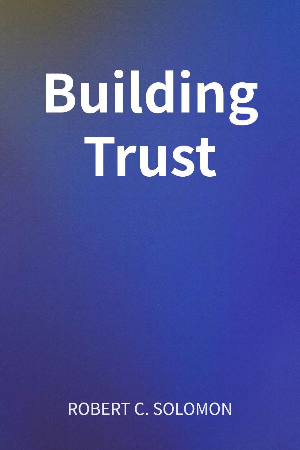Building Trust cover