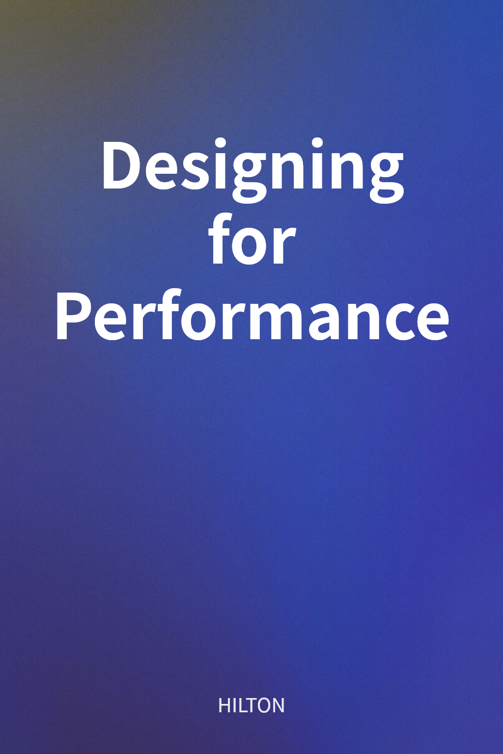 Designing for Performance cover