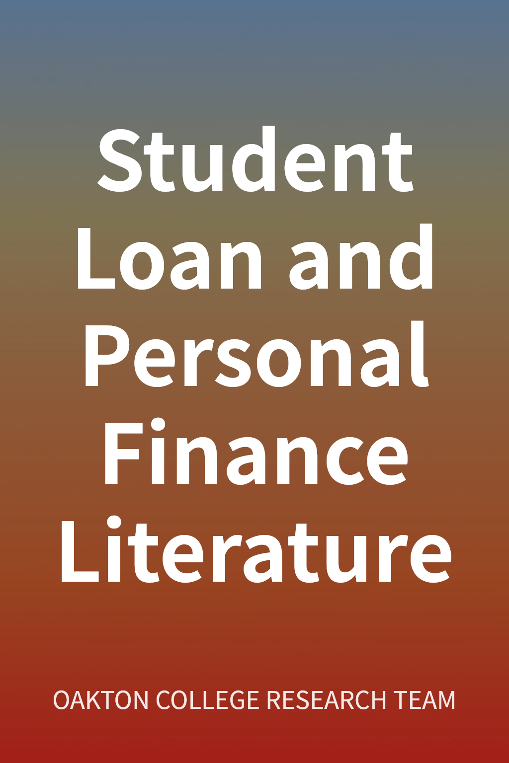 Student Loan and Personal Finance Literature cover