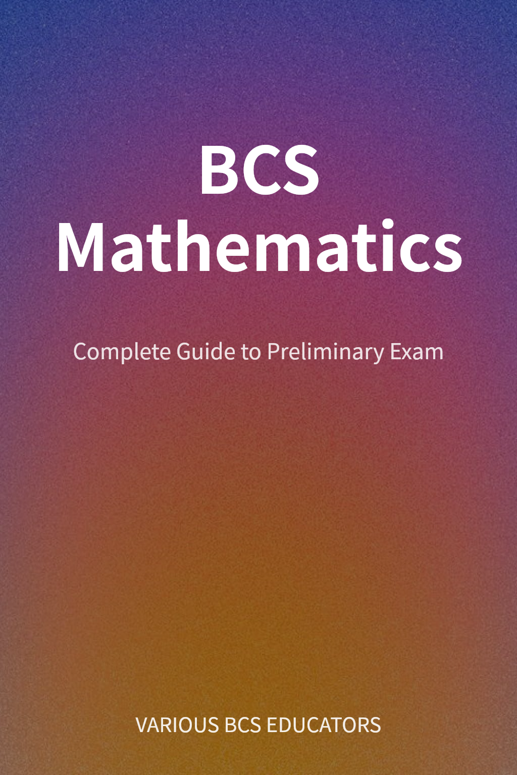 BCS Mathematics cover