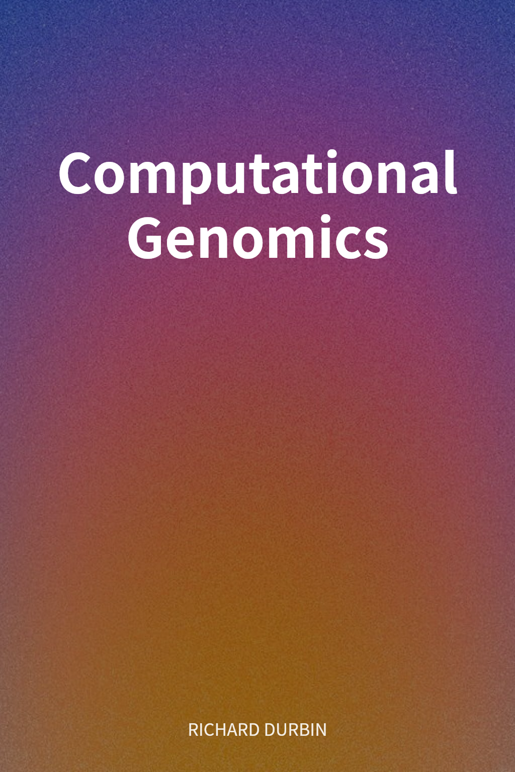 Computational Genomics cover