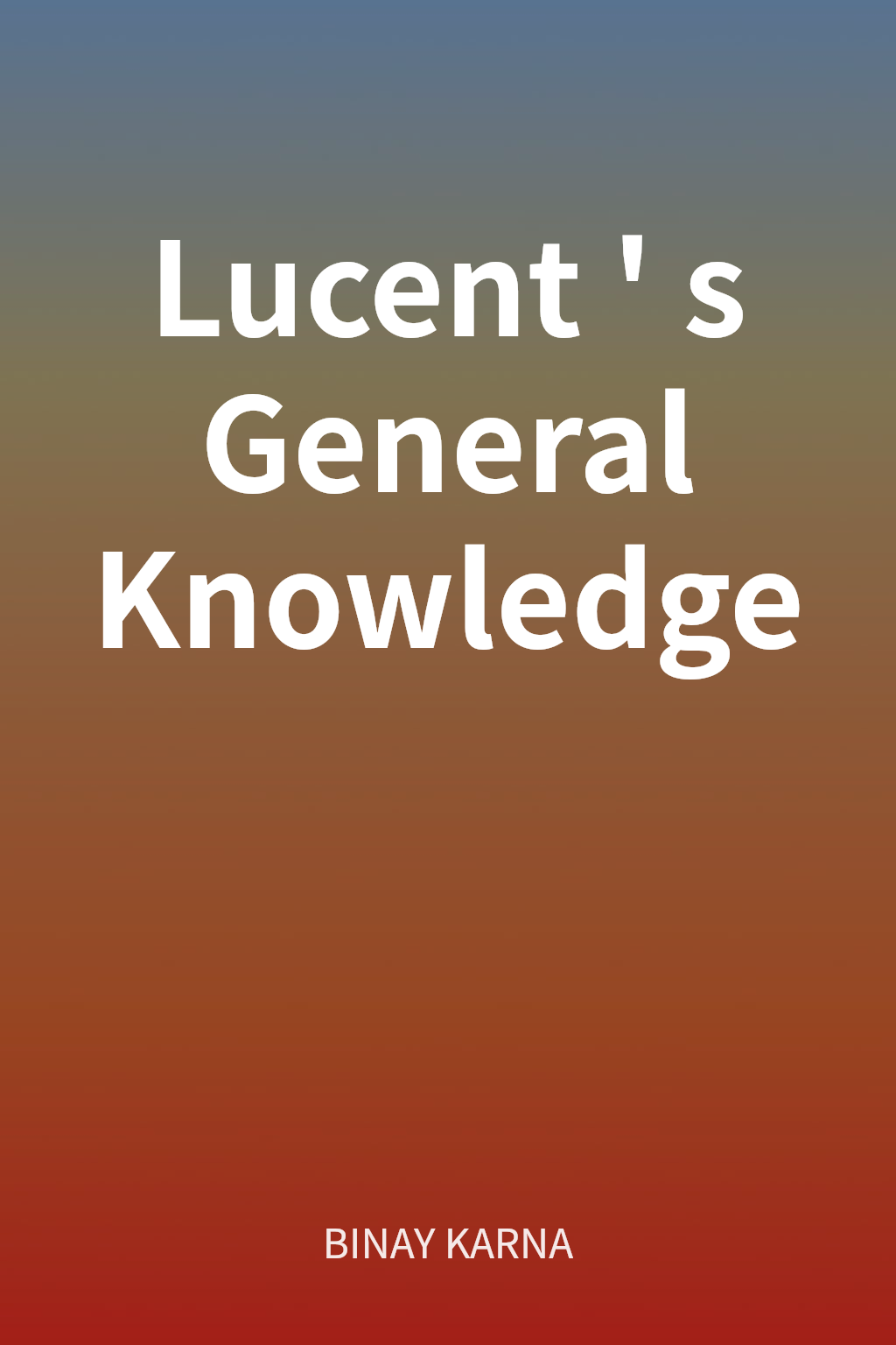 Lucent's General Knowledge cover