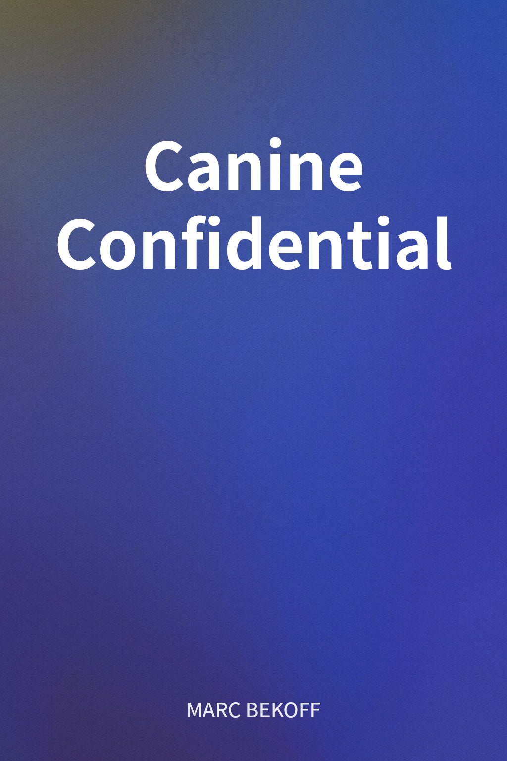 Canine Confidential cover