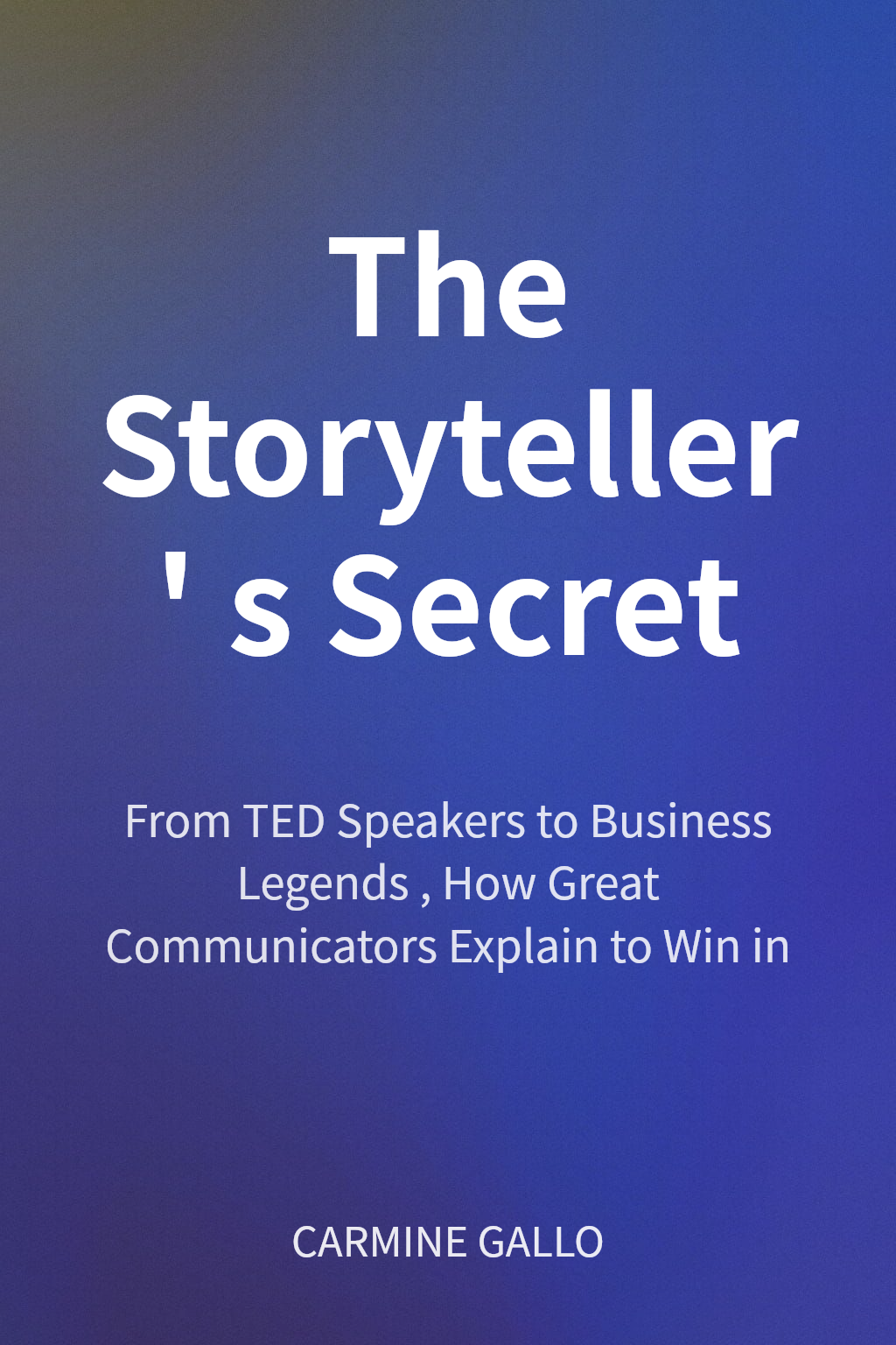 The Storyteller's Secret cover