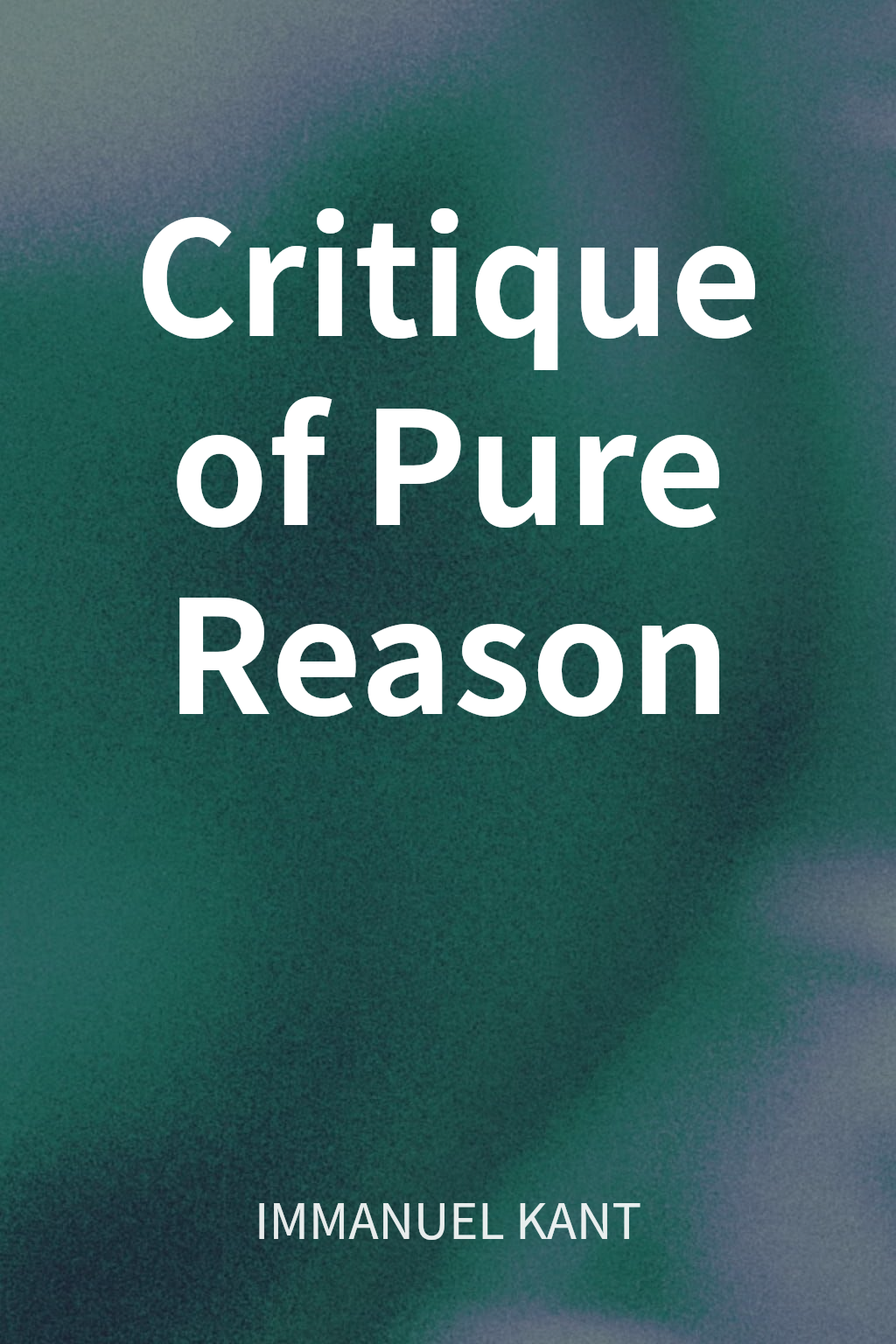 Critique of Pure Reason cover