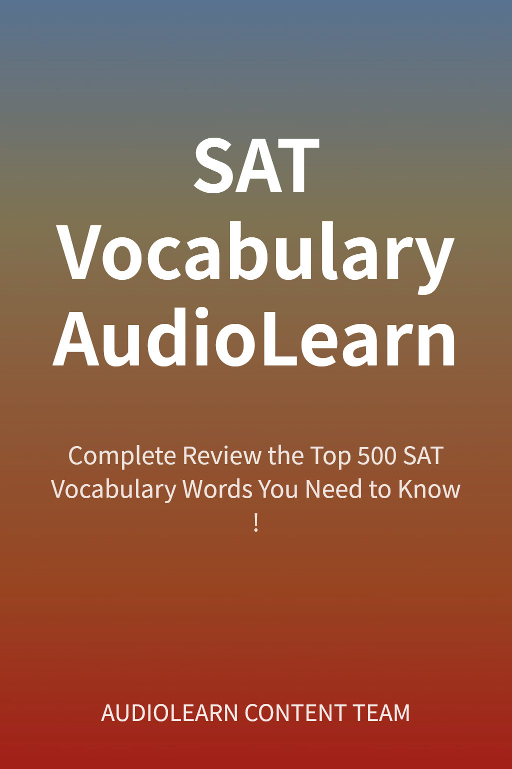 SAT Vocabulary AudioLearn cover