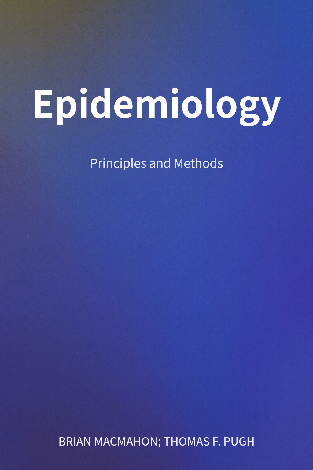 Epidemiology cover