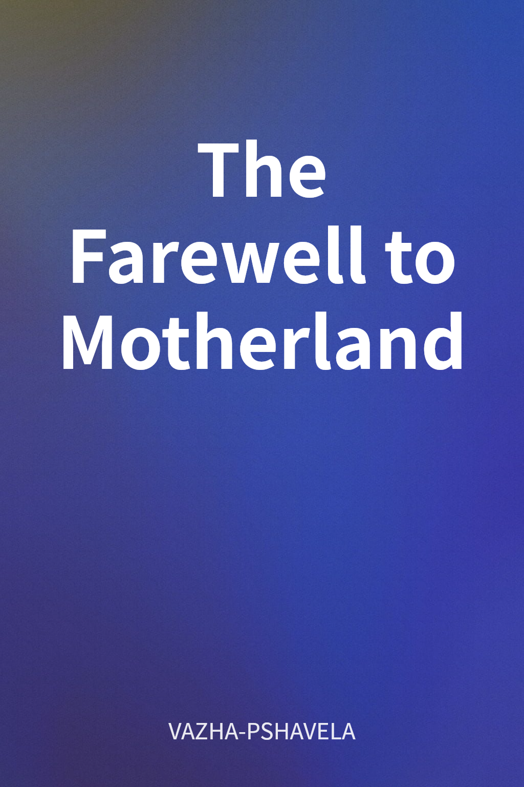 The Farewell to Motherland cover