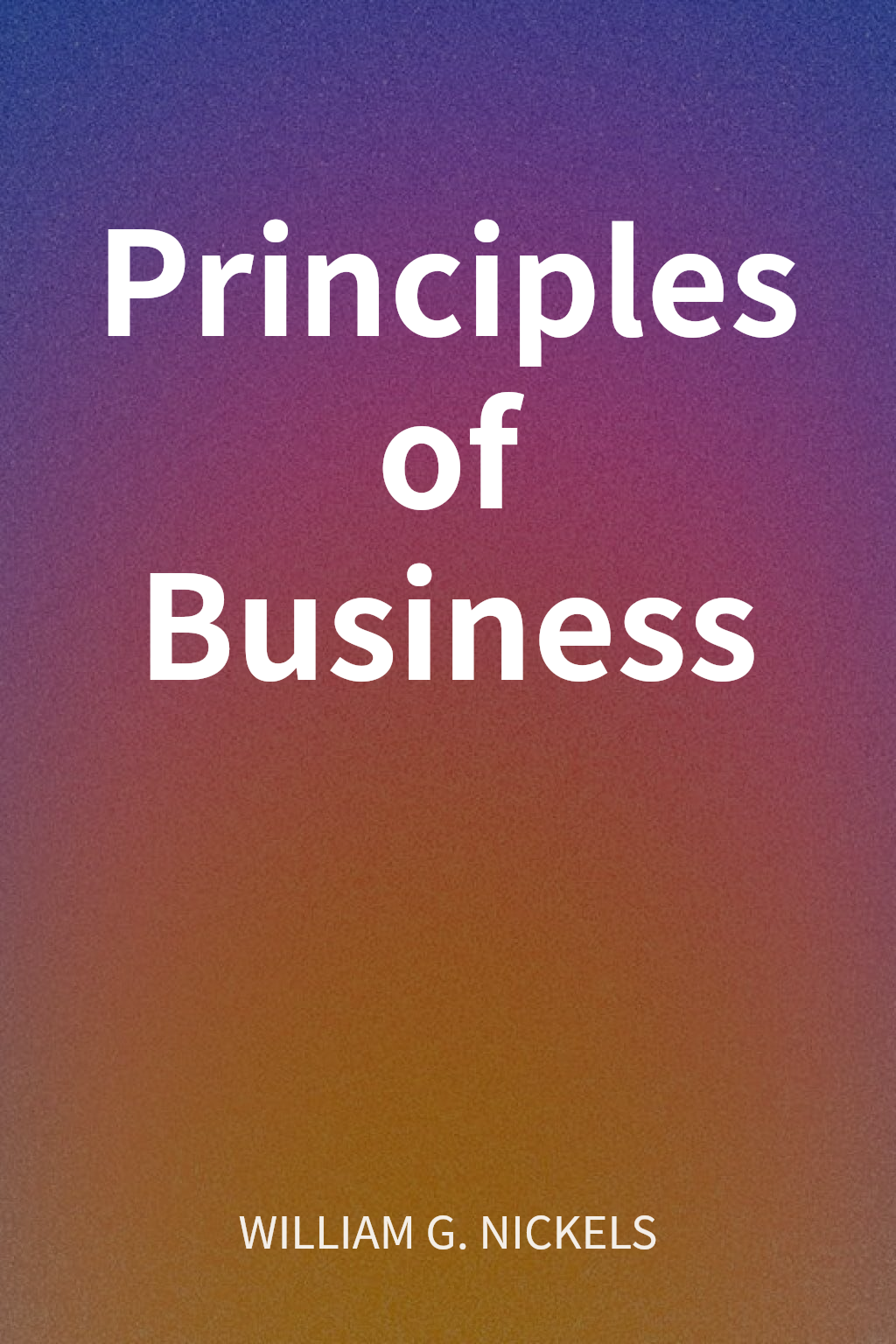 Principles of Business cover