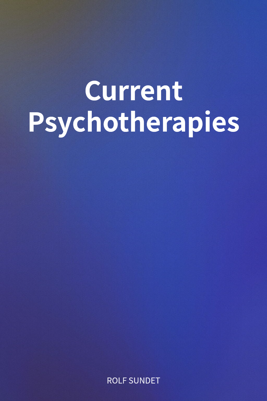 Current Psychotherapies cover