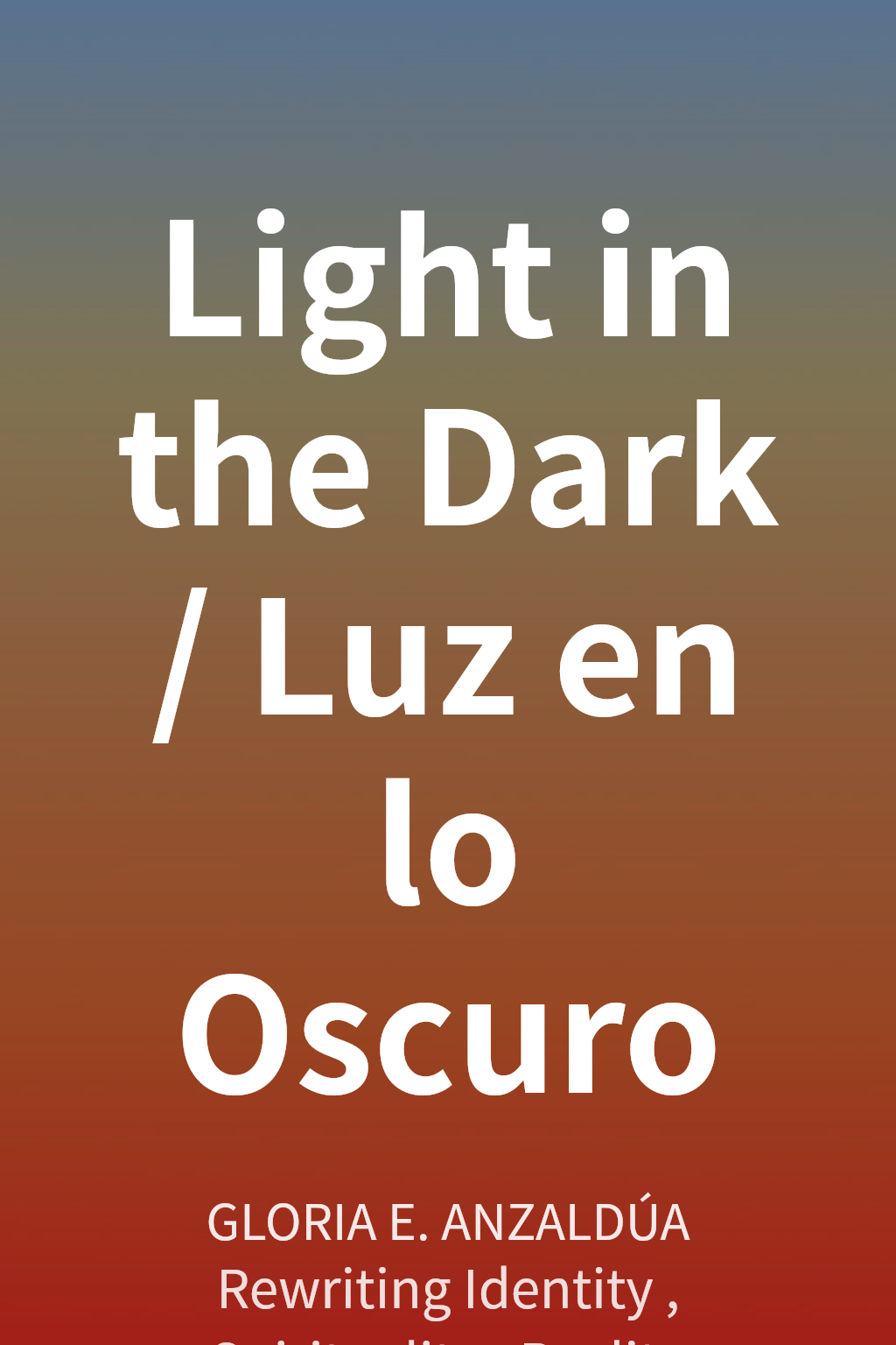 Light in the Dark/Luz en lo Oscuro cover