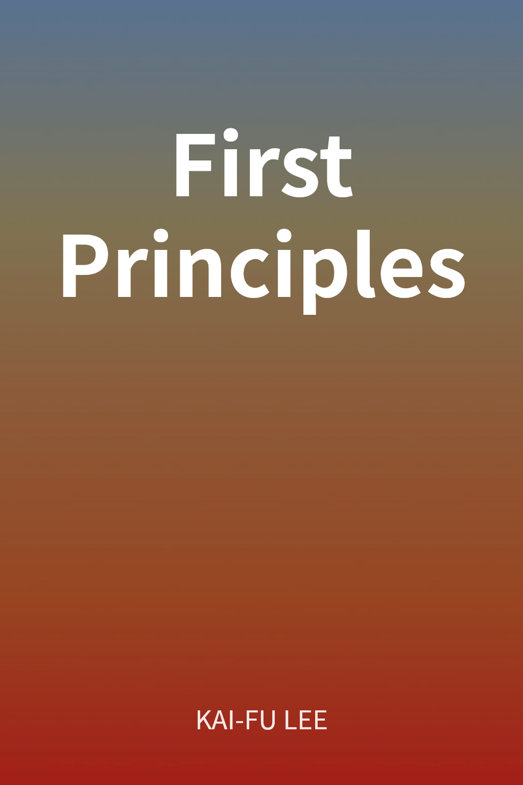 First Principles cover