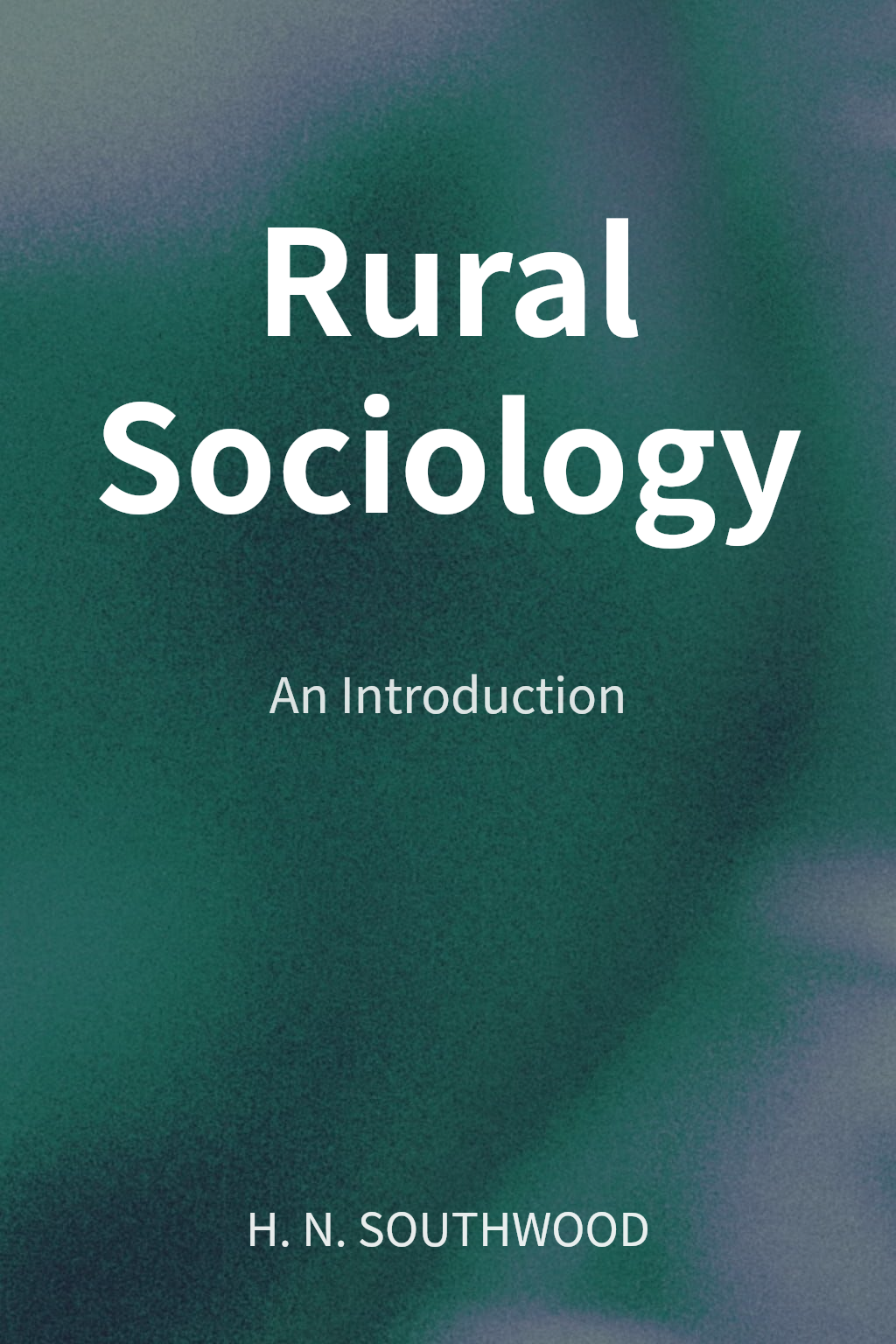 Rural Sociology cover